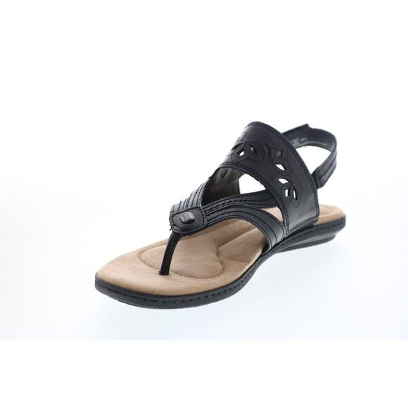Earth Origins‎ Belle Becky Womens 9M Black Leather Strap Sandals (L476) - Picture 1 of 8